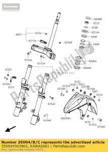 kawasaki 35004Y003965 parafango anteriore, of.white sc300aff - Il fondo