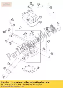 ktm 78136020044 cilinderkop cpl. - Onderkant