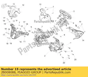 Piaggio Group 2B008088 chiusura superiore cruscoto - Onderkant