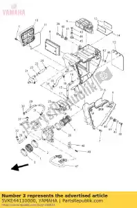 yamaha 5VKE44110000 filtro de ar da caixa 1 - Lado inferior