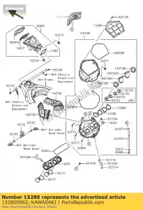 Kawasaki 132800062 poseedor - Lado inferior