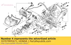 Ici, vous pouvez commander le base comp., feu arrière auprès de Honda , avec le numéro de pièce 33707MFE671: