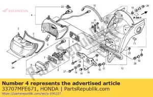 honda 33707MFE671 base comp., feu arrière - La partie au fond