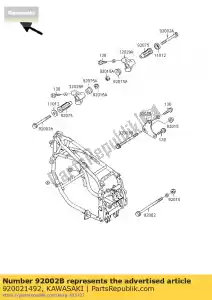 Kawasaki 920021492 boulon, à bride, 10x138 - La partie au fond