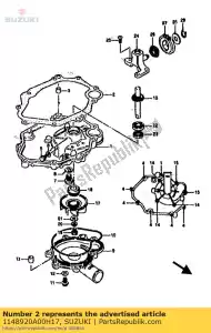 Suzuki 1148920A00H17 junta, cárter de óleo - Lado inferior