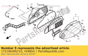 Honda 17218KWN710 buis, adempauze - Onderkant