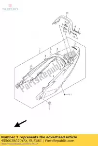 Suzuki 4550038G20YAY housse assy, ??siège - La partie au fond