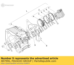 Aprilia 487996, Olie schraper ring, OEM: Aprilia 487996