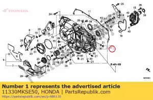 honda 11330MKSE50 cover comp r crankcase - Bottom side