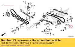 Ici, vous pouvez commander le pulser assy., cam auprès de Honda , avec le numéro de pièce 36140MCT003: