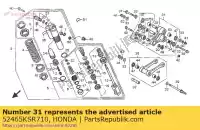 52465KSR710, Honda, Braccio sub assy., cuscino honda cr crf 125 250 2005 2006 2007 2008 2009 2011 2012 2013, Nuovo