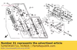 Aqui você pode pedir o braço sub assy., almofada em Honda , com o número da peça 52465KSR710: