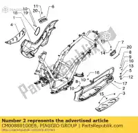 CM00880100E8, Piaggio Group, reposapiés piaggio beverly 125 200 500 2002 2003, Nuevo