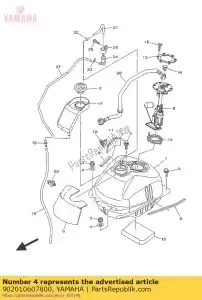 yamaha 902010607800 ring, plaat - Onderkant