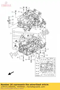 yamaha 23P151180000 suporte - Lado inferior