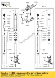 Qui puoi ordinare serranda-assy, ?? Forchetta, lh, oro da Kawasaki , con numero parte 44071093248P: