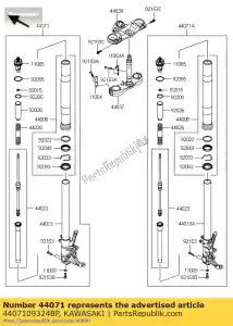 Kawasaki 44071093248P serranda-assy, ??forchetta, lh, oro - Il fondo