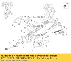 Aprilia AP8152279, Schraube mit flansch m6x20, OEM: Aprilia AP8152279