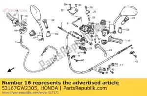 honda 53167GW2305 juego de agarre, r. encargarse de - Lado inferior