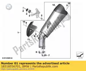 bmw 18518556701 achterste uitlaatdemper - Onderkant