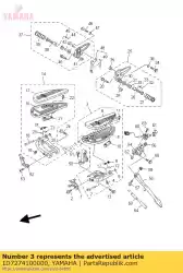 voorste voetsteun (links) van Yamaha, met onderdeel nummer 1D7274100000, bestel je hier online: