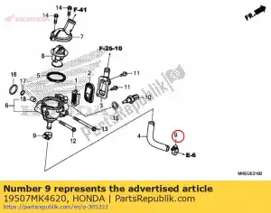 honda 19507MK4620 fascetta, tubo di sfiato - Il fondo