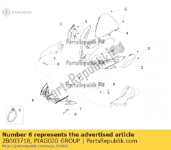 Aprilia 2B003718, Verschl. unt., OEM: Aprilia 2B003718