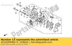 Here you can order the no description available at the moment from Honda, with part number 45200MM8673: