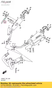 Suzuki 1478148H00 capa, muf corpo, - Lado inferior