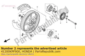 Honda 41200KPF900 tandwiel comp., laatste dri - Onderkant