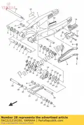 Aqui você pode pedir o eixo 1 em Yamaha , com o número da peça 5XC221219100: