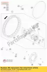 Aquí puede pedir rueda delantera rep. Kit 65 sx de KTM , con el número de pieza 46209015000: