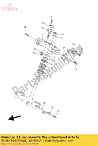 yamaha 5UM23442E000 support, poignée inférieure - La partie au fond