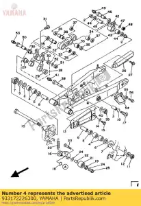 Yamaha 933172226300 bearing, cylindrical(2vm) - Bottom side