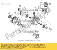 2R000191, Piaggio Group, tándem aprilia derbi etx lbmetx10 lbmetx20 lbmstx10 lbmstx20 150 2014 2016 2017 2018 2019, Nuevo