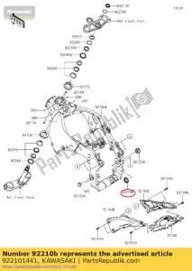 kawasaki 922101441 dado, 38mm zx1000rgf - Il fondo