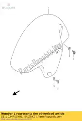 Aquí puede pedir guardabarros comp, para de Suzuki , con el número de pieza 5311024F00YHL: