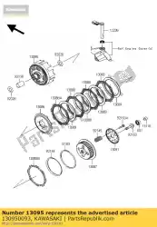 Aqui você pode pedir o habitação-comp-embreagem klx125caf em Kawasaki , com o número da peça 130950093: