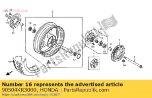 honda 90504KR3000 washer, rr. axle - Bottom side