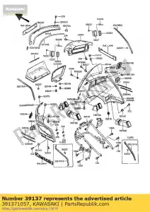 Kawasaki 391371057 stay-comp, cowling - Lado inferior