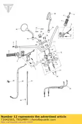 juk assy bovenste van Triumph, met onderdeel nummer T2042565, bestel je hier online: