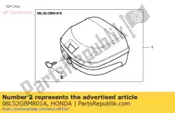 Ici, vous pouvez commander le top case 26l auprès de Honda , avec le numéro de pièce 08L52GBM801A: