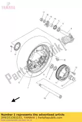 Qui puoi ordinare ruota fusa, posteriore da Yamaha , con numero parte 2PW253381033: