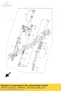 yamaha 5YPF31262000 rurka zewn?trzna (lewa) - Dół