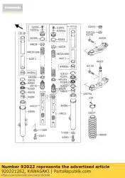 sluitring, vorkpijp z1000-k1 van Kawasaki, met onderdeel nummer 920221262, bestel je hier online: