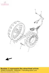 yamaha 3D8814500000 zespó? wirnika - Dół