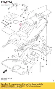 Suzuki 6311115H00291 b?otnik, ty? z przodu - Dół