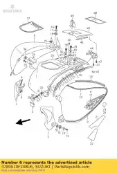 Here you can order the cover,side up/r from Suzuki, with part number 4780010F20BU6: