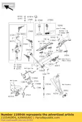 Qui puoi ordinare staffa, amp. Immobi zr1000b7f da Kawasaki , con numero parte 110540904: