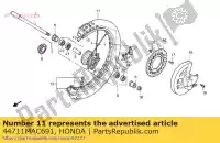 44711MAC691, Honda, band, voorzijde honda cr  r crm cr125r cr500r 500 125 , Nieuw